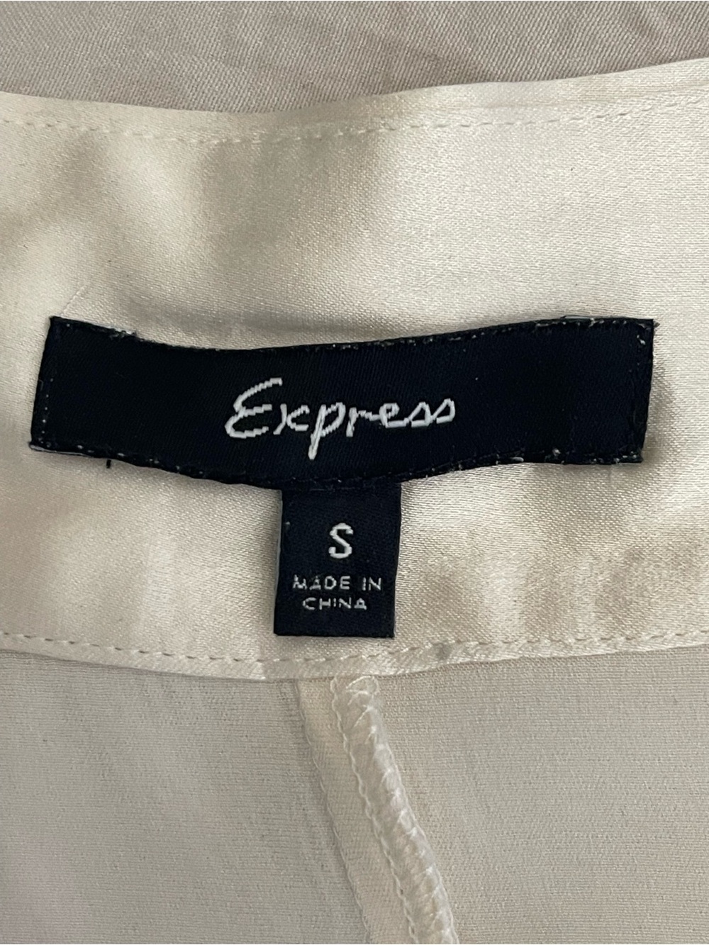Express Cream Ruffle Halter Camisole - Picture 3 of 3